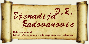 Đenadija Radovanović vizit kartica